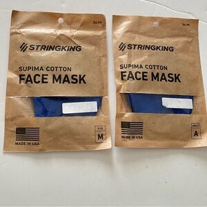 2 NEW SEALED Solid Duke Blue Devils Washable Cotton Face Mask Covering, Medium
